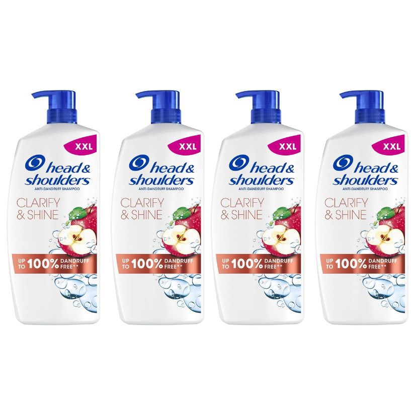 Head & Shoulders Clarify & Shine Anti Dandruff Shampoo 4 x 800ml